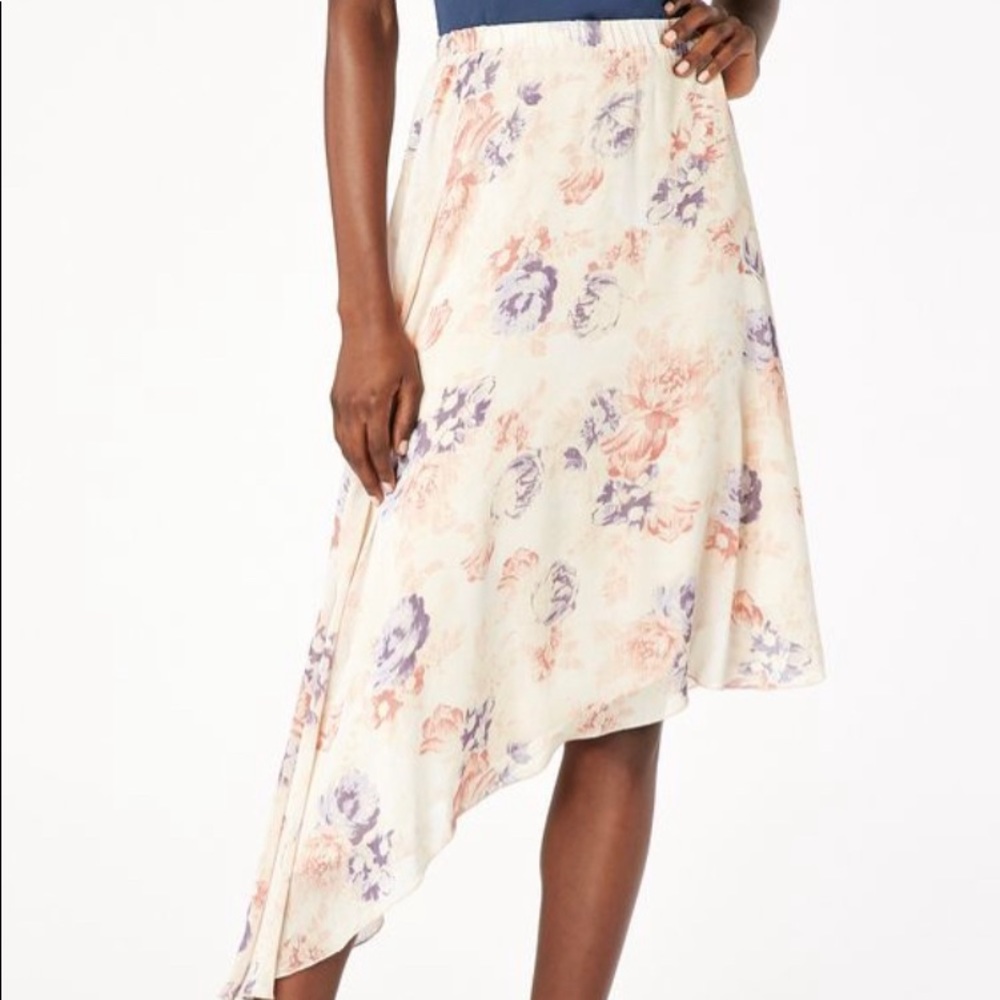 Printed Asymmetrical Skirt - JustFab - Size Large